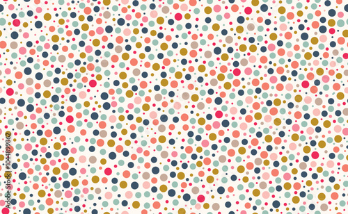 Funny Retro Groovy Valentines Day seamless pattern with polka dot in trendy 70s retro  style. Valentine background of cartoon character. 70s -90s lovely elements. Vector illustration.	