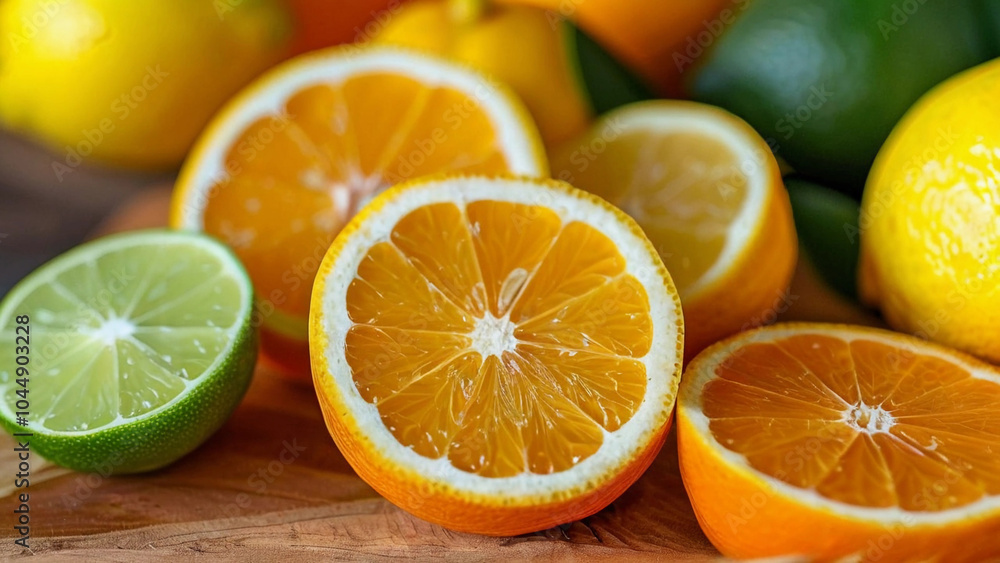 Freshly Sliced Citrus Fruits Freshly Sliced Citrus Fruits
