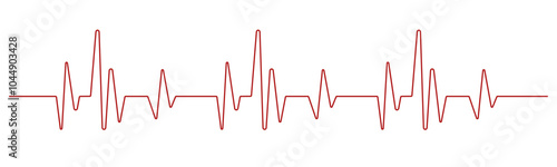 Heart beat red cardio rhythm line. ECG EKG electrocardiogram medicine test. Heartbeat pulse. Diagram, monitor curve graph