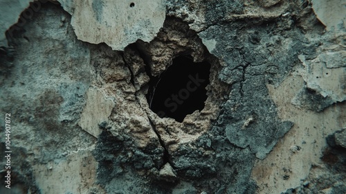 Image of tree trunk with a hole in the bark