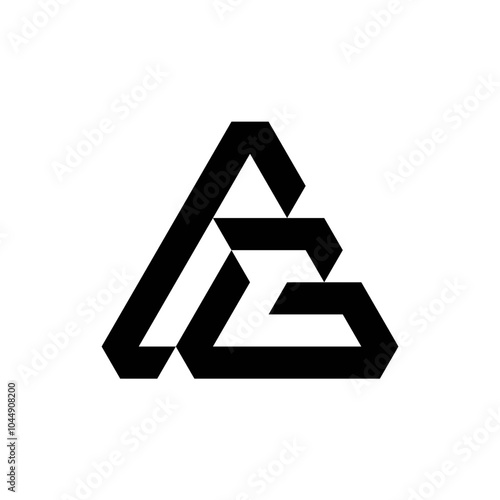 Letter AG logo design. Creative Initial letter AG logo.