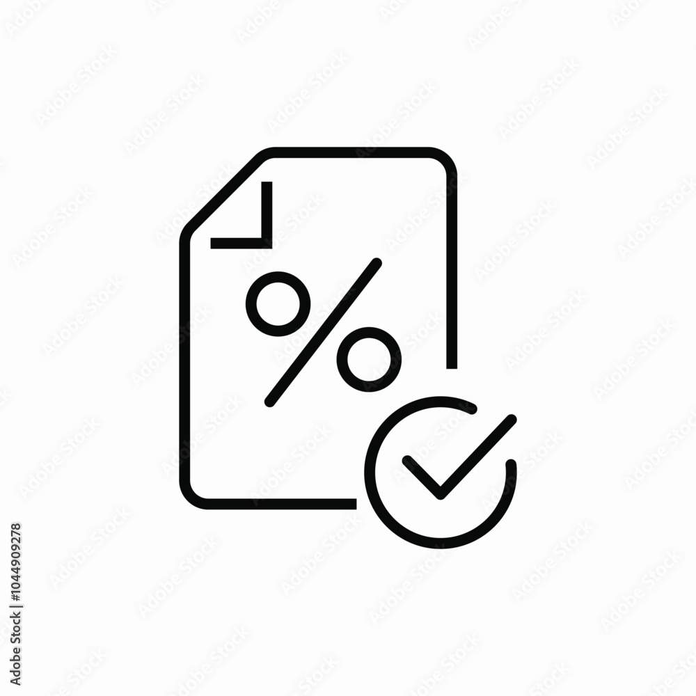 discount file check mark icon sign vector discount file check mark icon sign vector