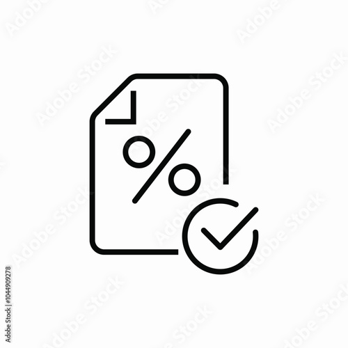 discount file check mark icon sign vector