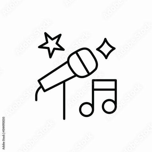 microphone sing icon sign vector