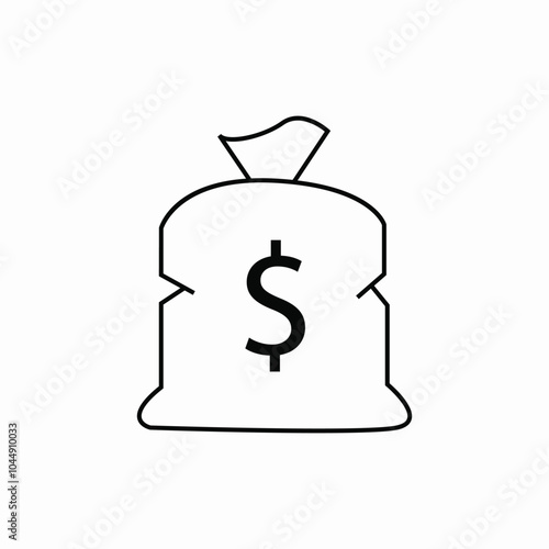 moeny bag icon sign vector