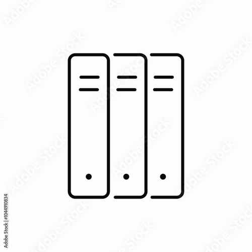 shelf folders icon sign vector