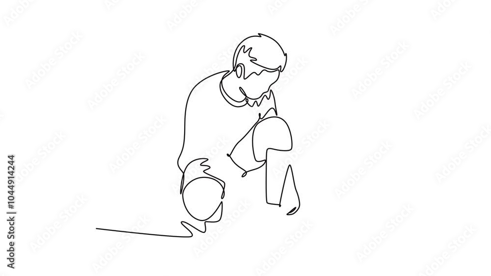 Futsal sports. Sports concept. Single line draw design. Full length animation illustration. High quality 4k footage. Futsal sports. Sports concept. Single line draw design. Full length animation illustration. High quality 4k footage.