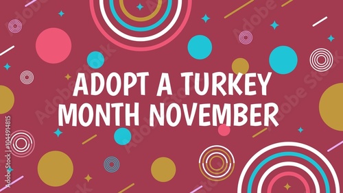 Adopt a Turkey Month web banner design illustration  photo