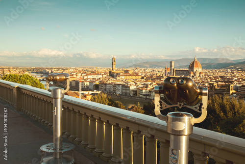 Panorama of Florence city in Italy