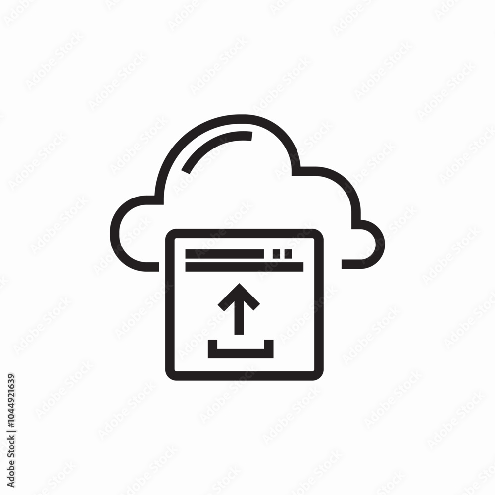 cloud upload icon sign vector cloud upload icon sign vector