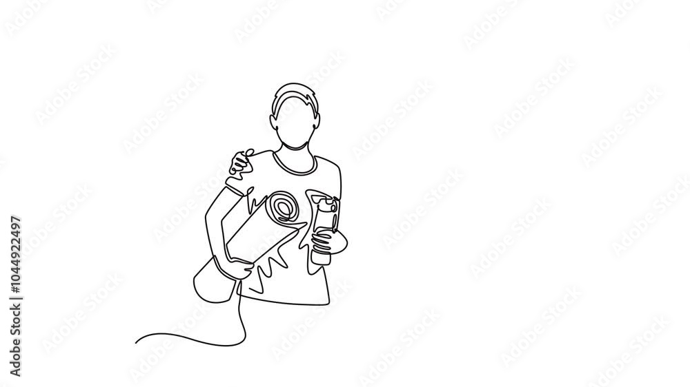 Wake Up concept. Single line draw design. Full length animation illustration. High quality 4k footage. Wake Up concept. Single line draw design. Full length animation illustration. High quality 4k footage.