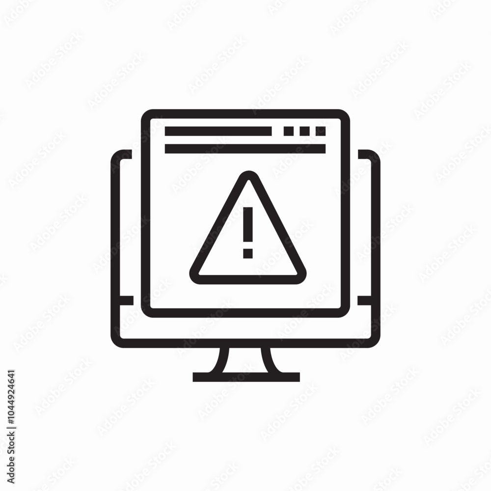 webpage error exclamation mark icon sign vector webpage error exclamation mark icon sign vector
