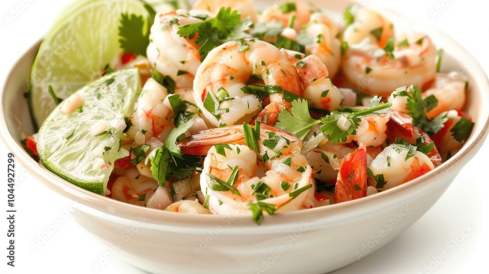 Shrimp ceviche with lime and cilantro Shrimp ceviche with lime and cilantro