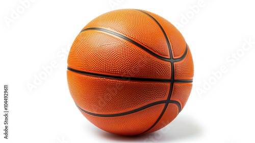 Close-up of a basketball against a white background