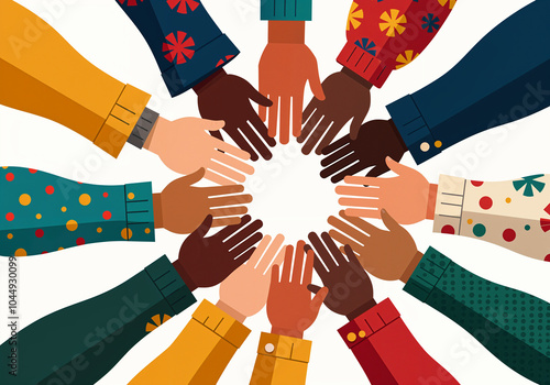 Diverse Hands Unite in Unity