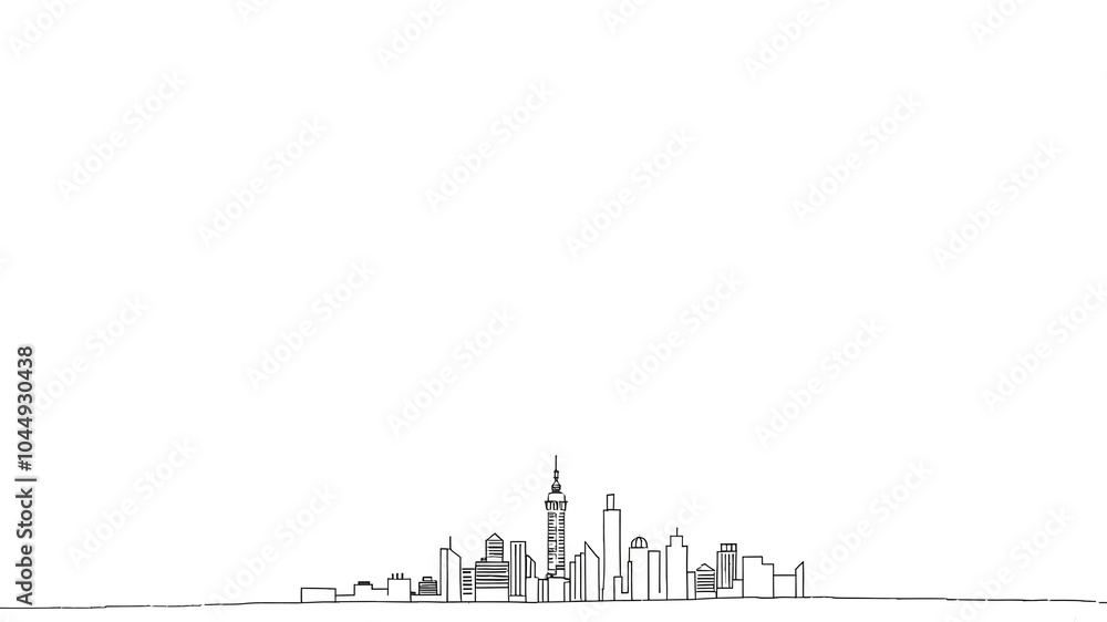 Obraz premium Minimalist City Skyline