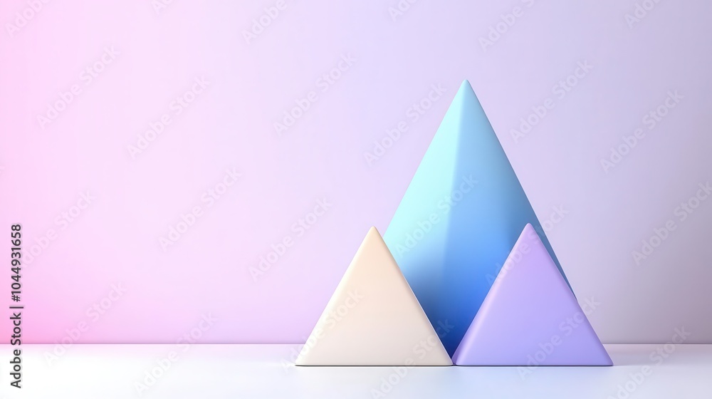 Geometric shapes on a soft color background Geometric shapes on a soft color background