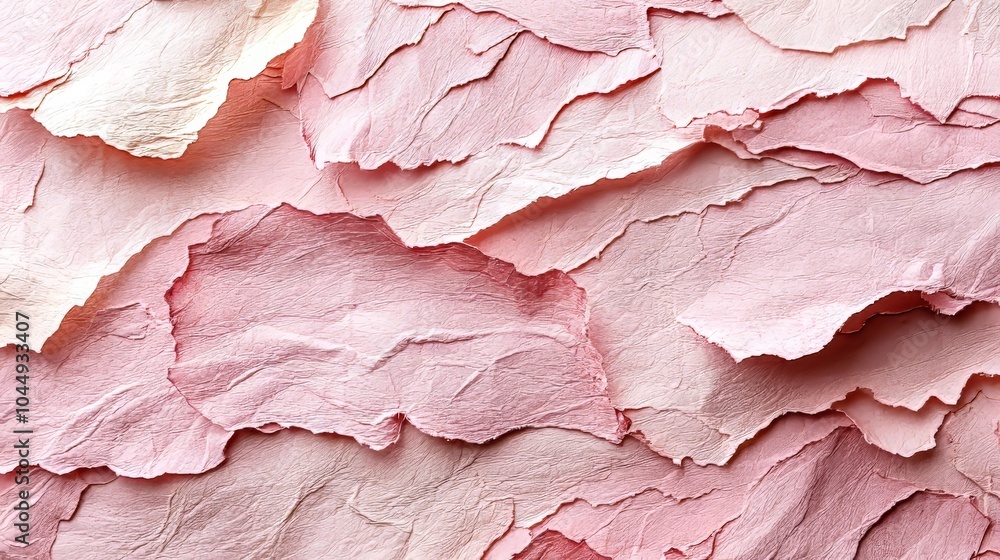 Close-up of light pink mulberry paper texture, handmade details, natural fibers, subtle wrinkles Close-up of light pink mulberry paper texture, handmade details, natural fibers, subtle wrinkles