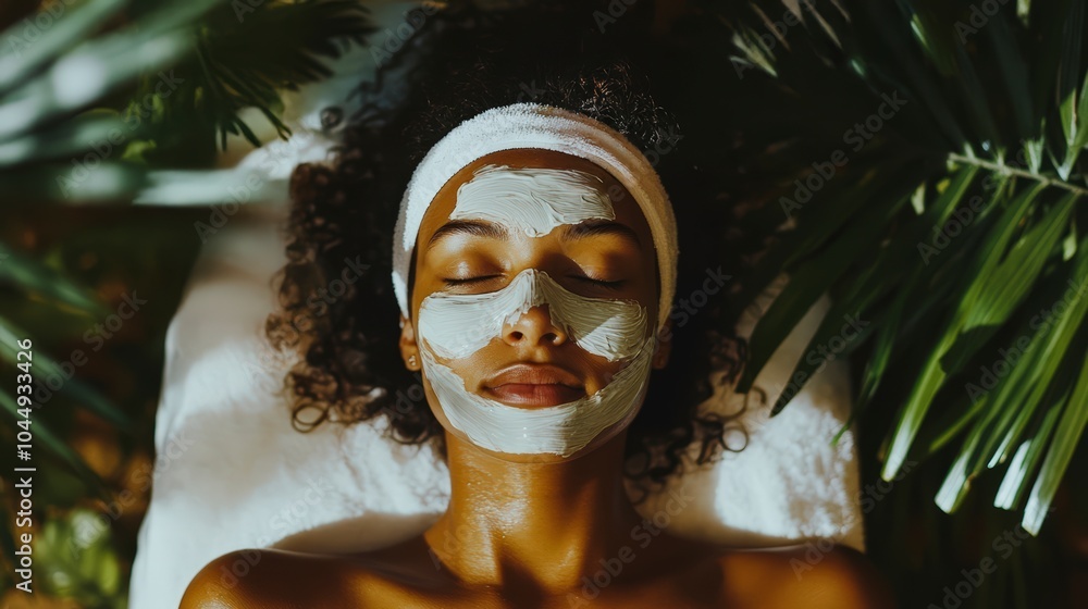 afro woman with face mask afro woman with face mask