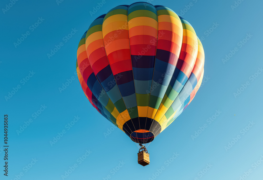 Fototapeta premium A hot air balloon with a colorful pattern