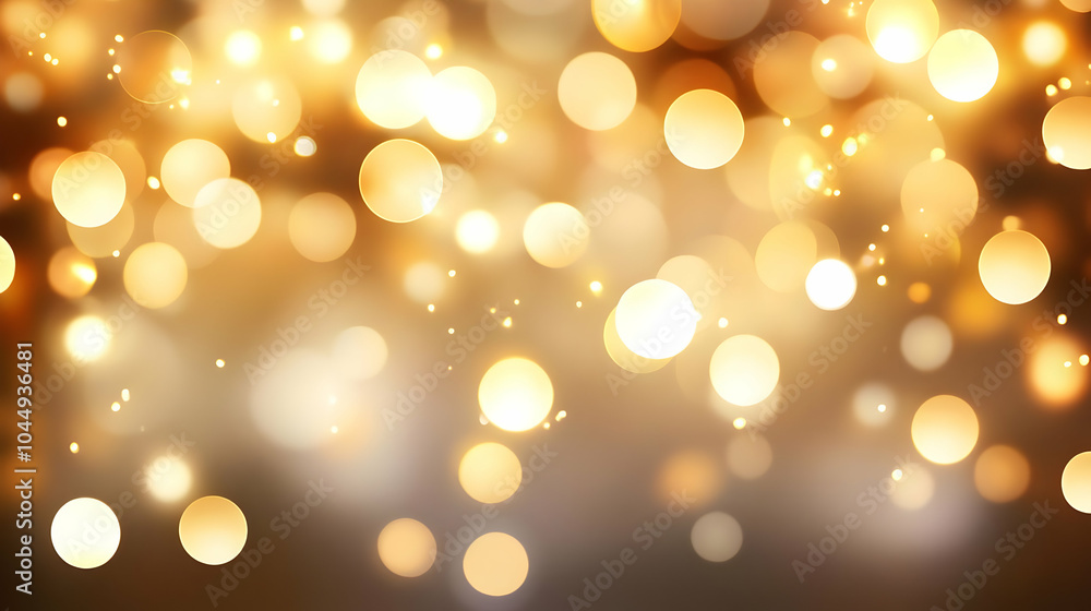 Abstract Background with Golden Bokeh Lights Abstract Background with Golden Bokeh Lights