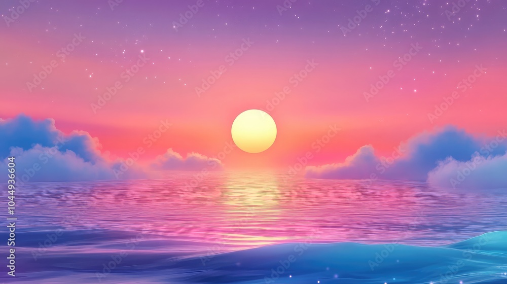 Abstract sunrise sky and ocean nature background Abstract sunrise sky and ocean nature background