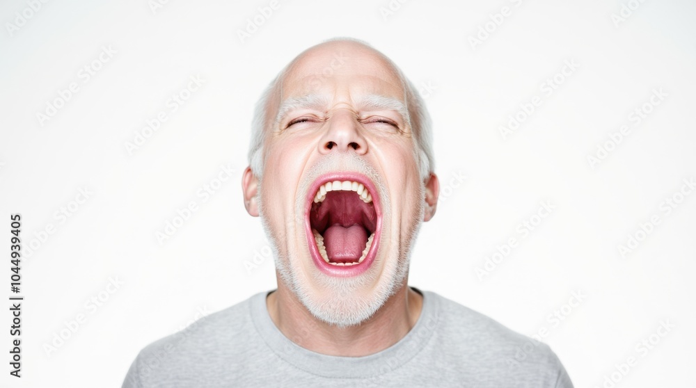 A human figure with an open mouth, silently screaming, yet no sound or emotion is visible. The minimalist form emphasizes internal anguish and suppressed expression. A human figure with an open mouth, silently screaming, yet no sound or emotion is visible. The minimalist form emphasizes internal anguish and suppressed expression.