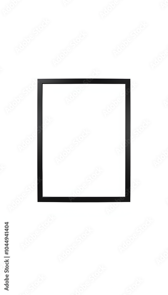 Picture poster frame isolated black frame. Blank portfolio mockup A-standard size format isolated with white highlights, png Picture poster frame isolated black frame. Blank portfolio mockup A-standard size format isolated with white highlights, png