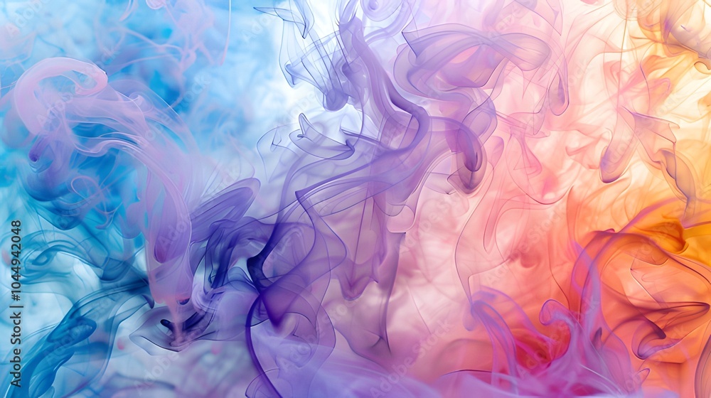 Multicolored smoke in abstract patterns Multicolored smoke in abstract patterns