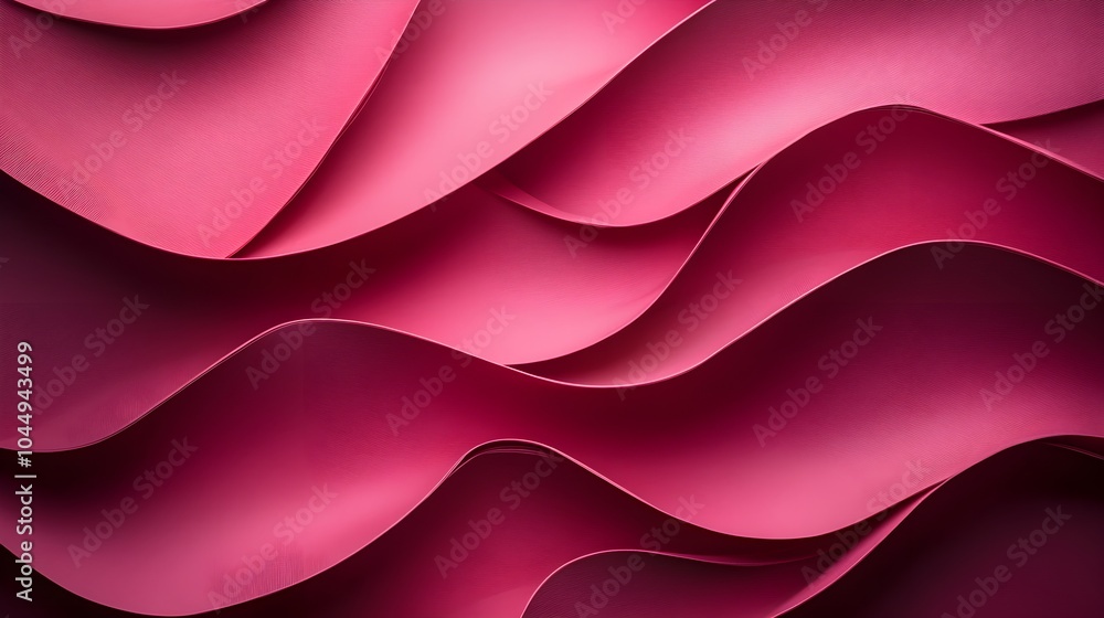 Overhead shot of soft pink paper sheets folded into abstract shapes on a dramatic burgundy canvas, offering a visually captivating resource for artistic projects Overhead shot of soft pink paper sheets folded into abstract shapes on a dramatic burgundy canvas, offering a visually captivating resource for artistic projects