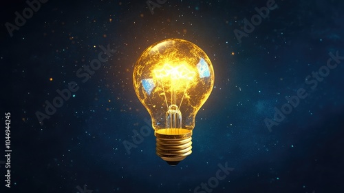 Creative idea concept with a lightbulb symbolizing innovation