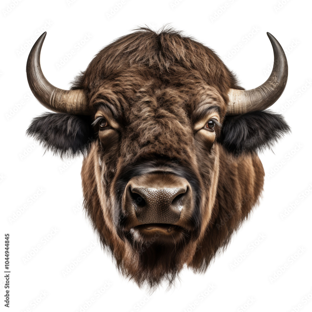 buffalo looking isolated on white buffalo looking isolated on white