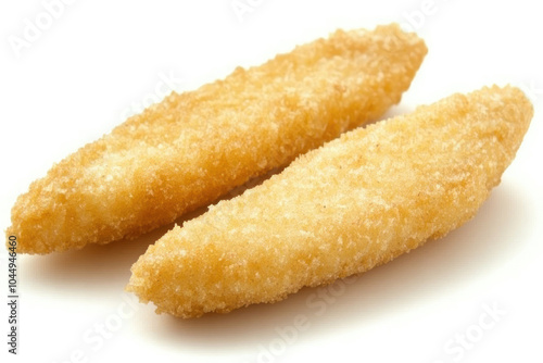 chicken strips on white background isolated