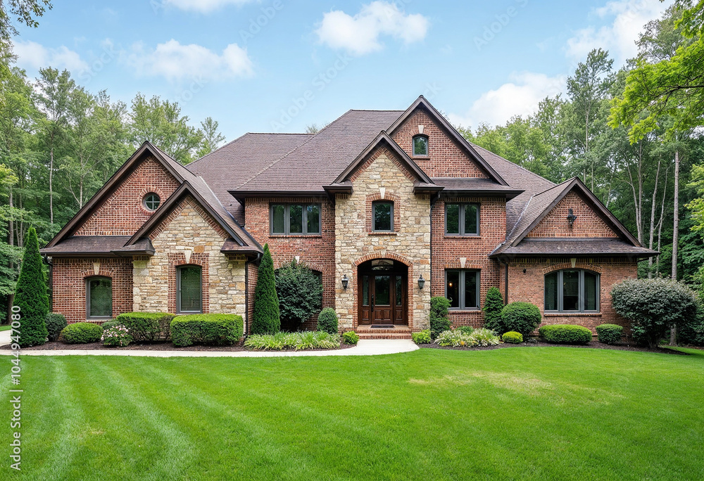 Modern Two-Story real estate House with Spacious Lawn and Classic Design Modern Two-Story real estate House with Spacious Lawn and Classic Design