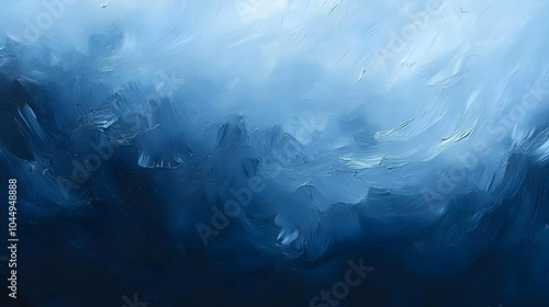 Abstract Blue Brushstroke B...