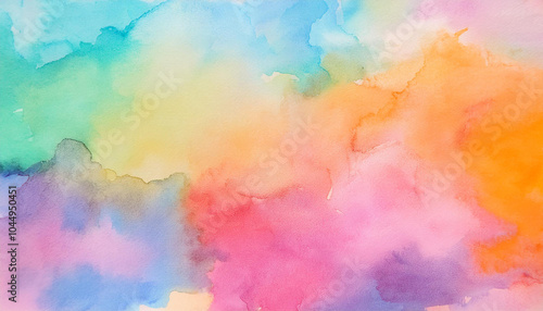 Colorful watercolor paint paper background texture.