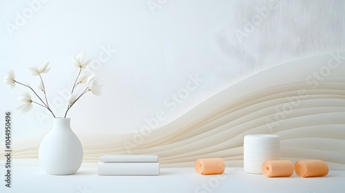 Wallpaper Mural Serene and modern abstract background featuring soft sweeping lines with subtle color gradients and smooth elegant textures for a sophisticated contemporary aesthetic Torontodigital.ca