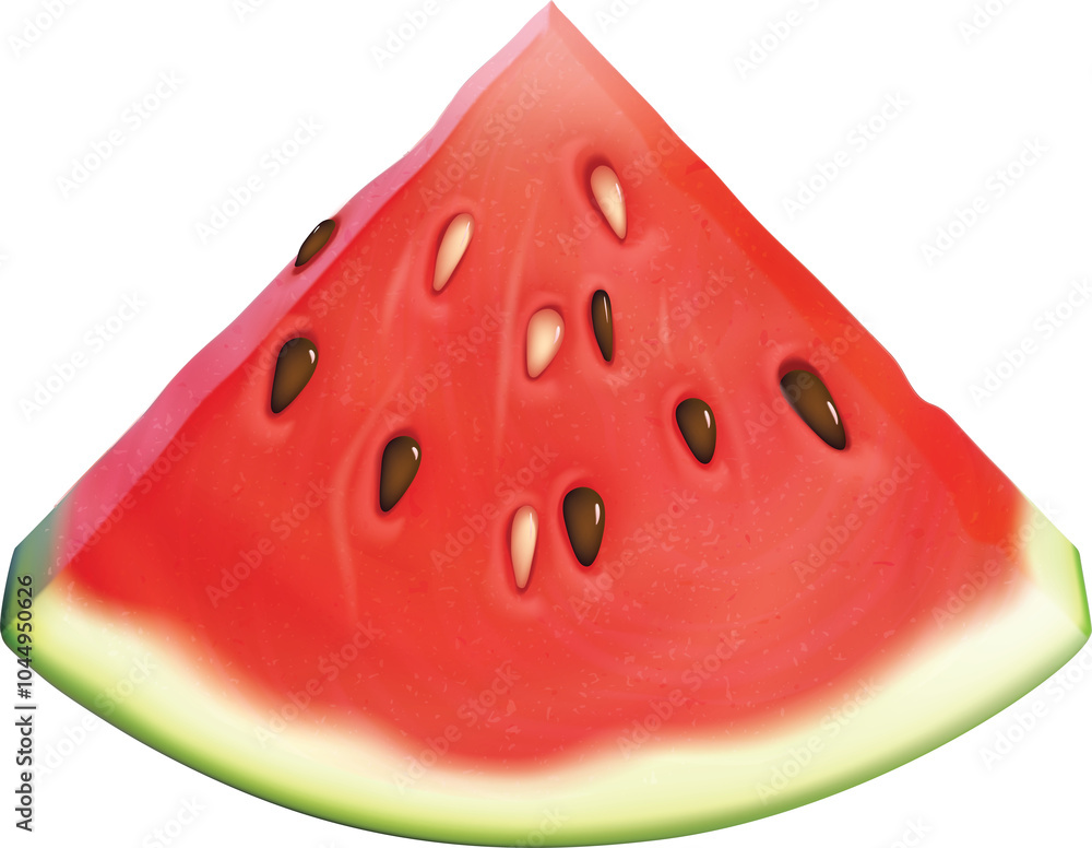 Isolated summer red watermelon slice Isolated summer red watermelon slice