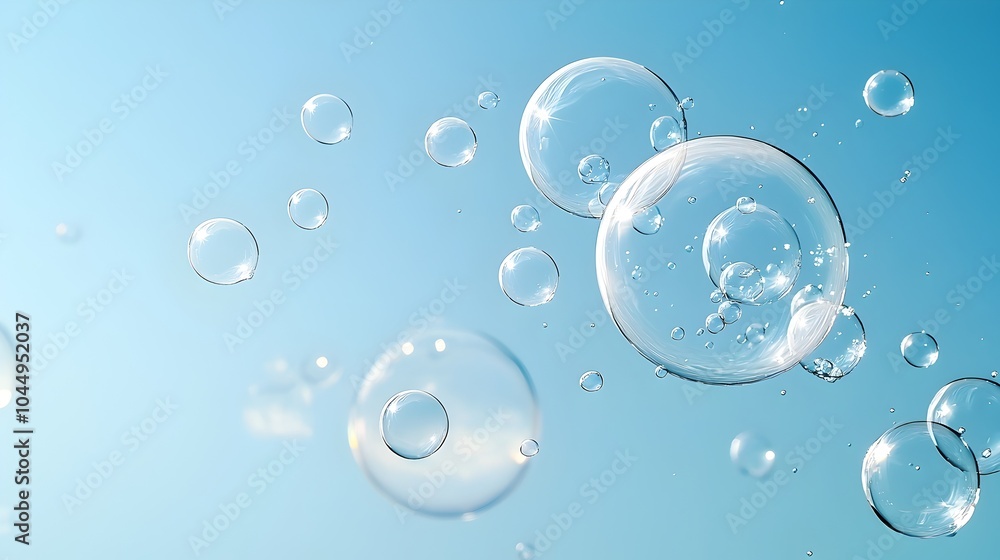 Tranquil Floating Bubbles Set Against a Soft Gradient Blue Background Creating a Calming and Immersive Underwater Wallpaper Effect Tranquil Floating Bubbles Set Against a Soft Gradient Blue Background Creating a Calming and Immersive Underwater Wallpaper Effect