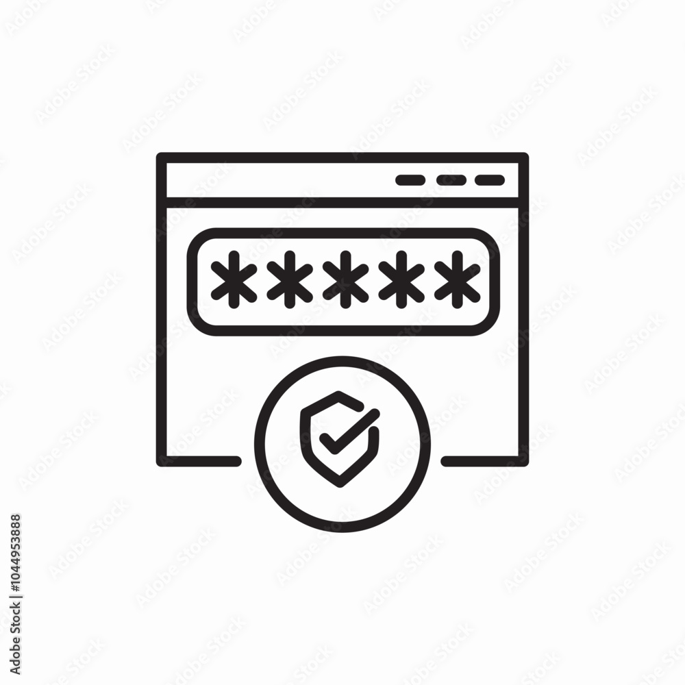 website password safety icon sign vector