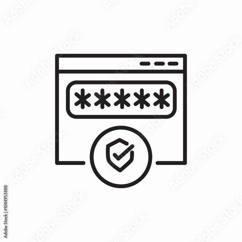 website password safety icon sign vector
