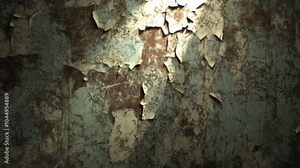 Obraz premium Abandoned Asylum Walls A terrifying grunge background showcasing the decaying walls