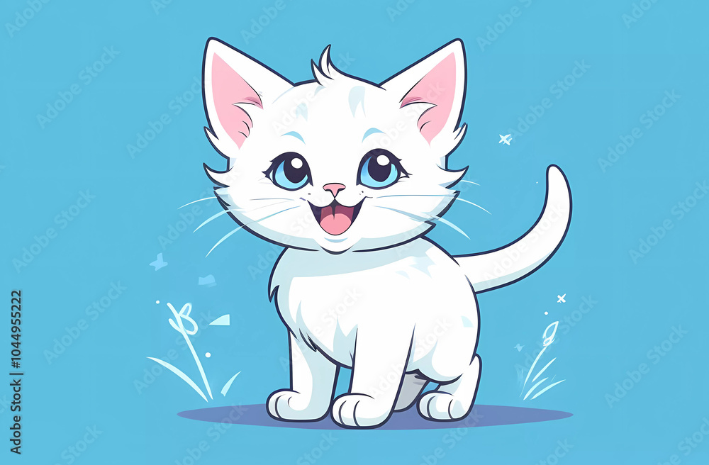white cartoon kitten white cartoon kitten