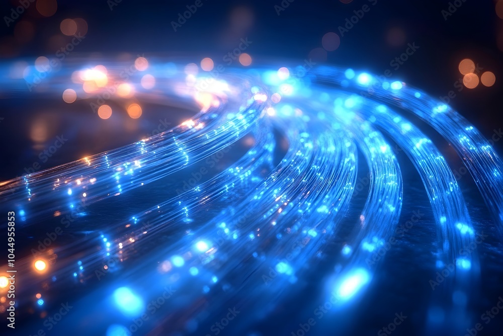 © milkyway - Glowing Fiber Optic Data Transmission Abstract Background © milkyway - Glowing Fiber Optic Data Transmission Abstract Background