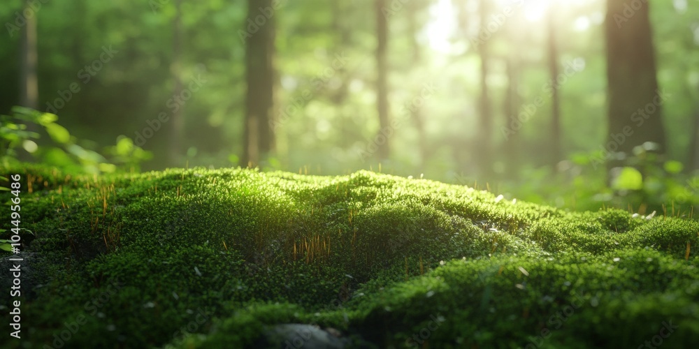 Close-up of Moss in Forest Environment for Nature and Ecology Concepts Generative AI Close-up of Moss in Forest Environment for Nature and Ecology Concepts Generative AI