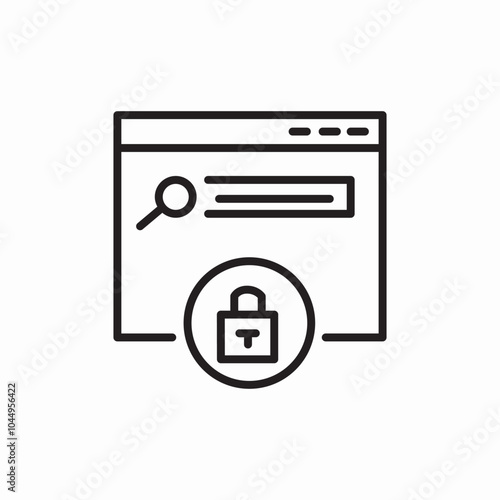 website safety lock icon sign vector