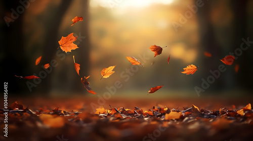 Falling Autumn Leaves Photo
