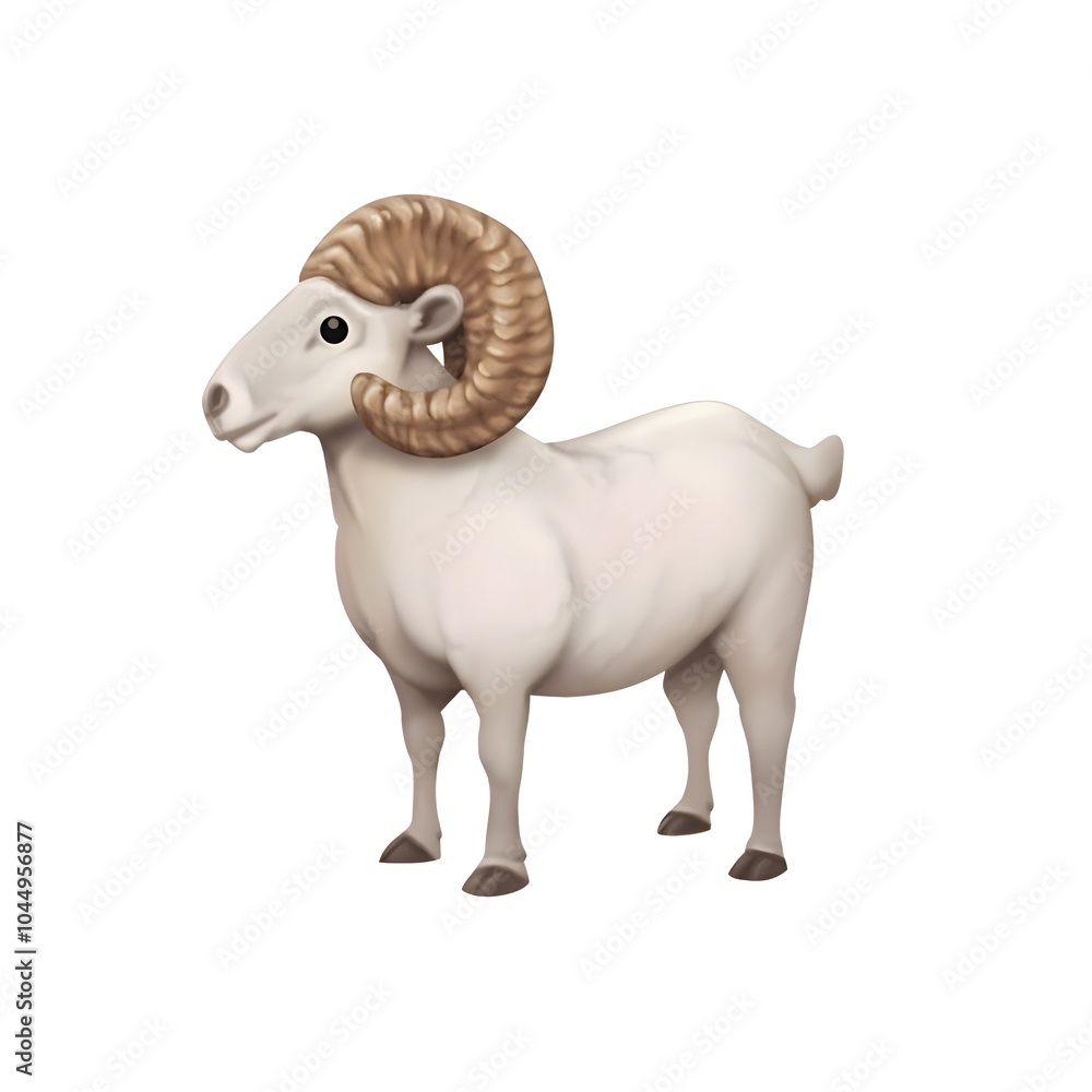 Naklejka premium Ram emoji 