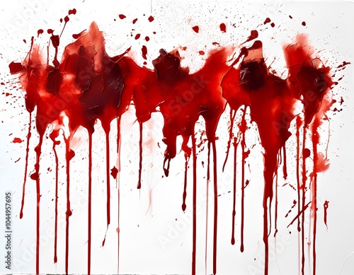 Blood stains on a white background