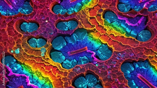 Ultra-detailed 3D microscopic visualization of garnet crystal architecture. Professional rendering reveals internal structure, atomic patterns, and crystal growth. Deep black background. 8K